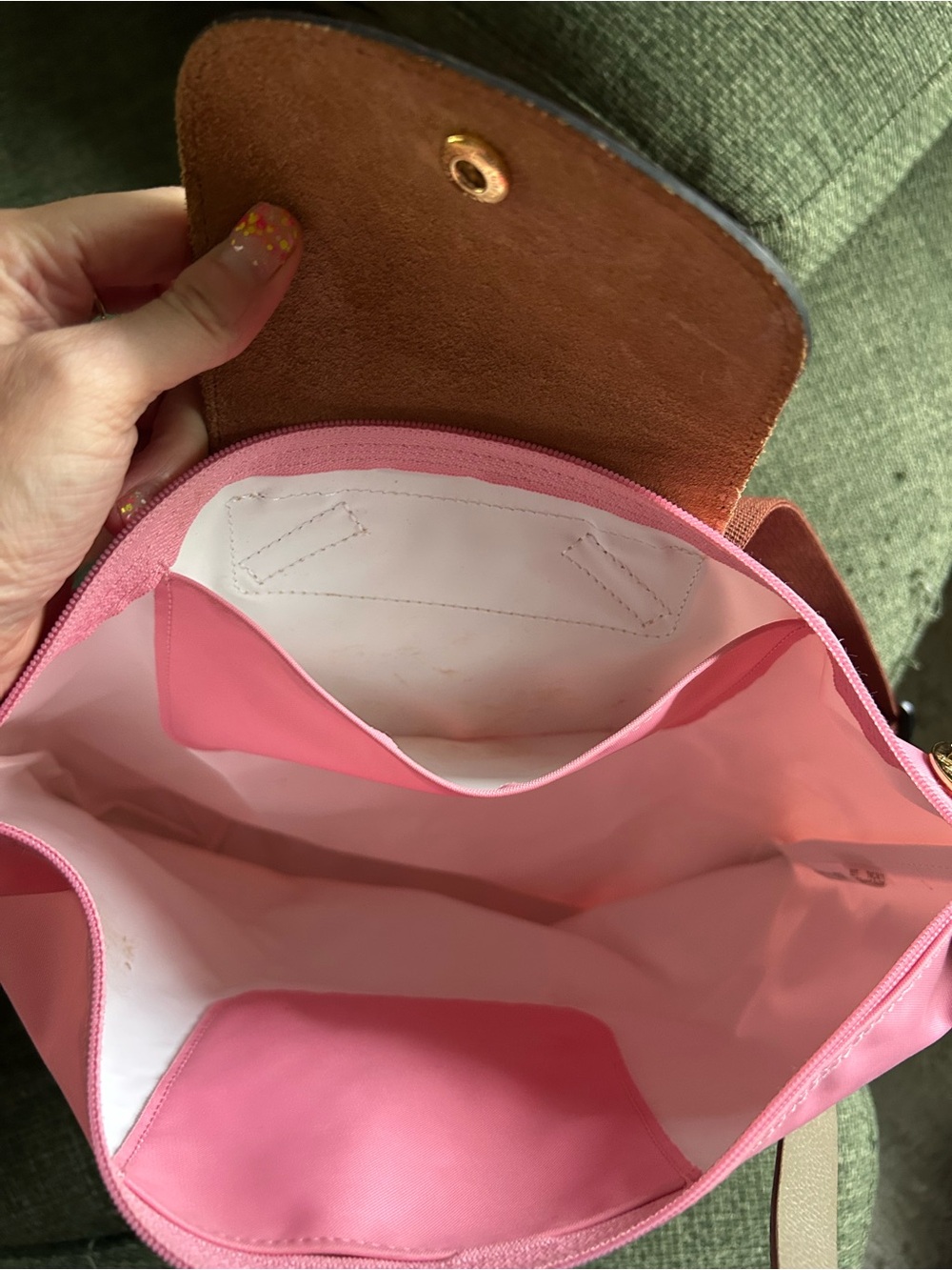 Longchamp Pink Nylon Backpack - Picture 6 of 7